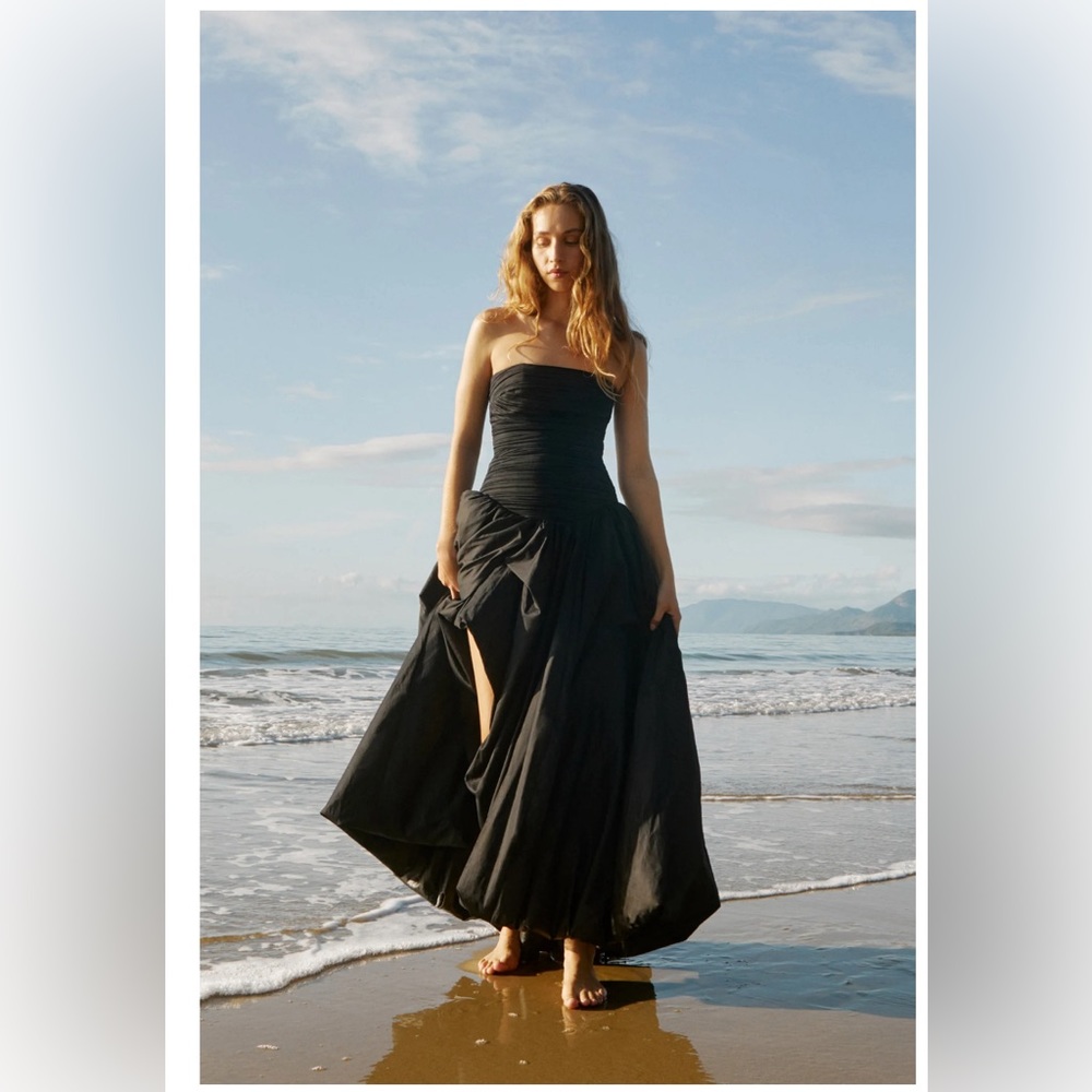 AJE Violette bubble hem maxi dress